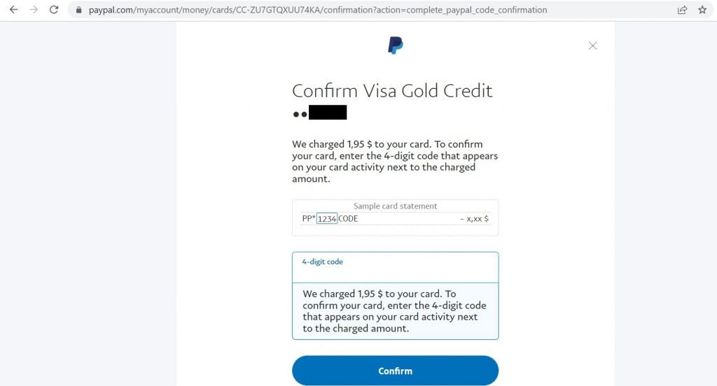 Confirm Ukrainian Bank with Paypal Ukraine